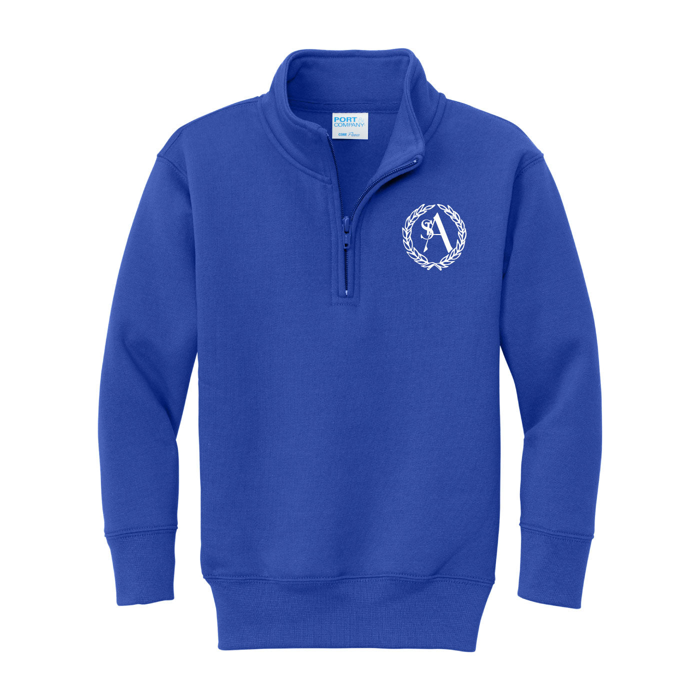 St. Ann "Sweatshirt" Style 1/4 Zip Royal Blue